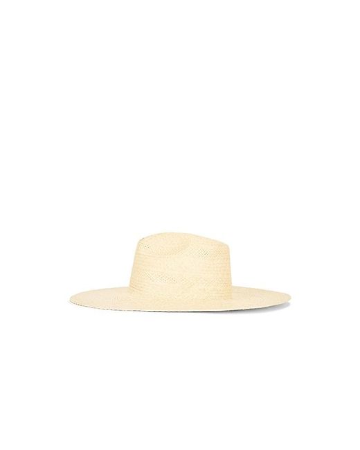 Janessa Leone White Capri Fedora Hat