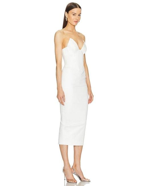 Michael Costello White X Revolve Zosia Midi Dress