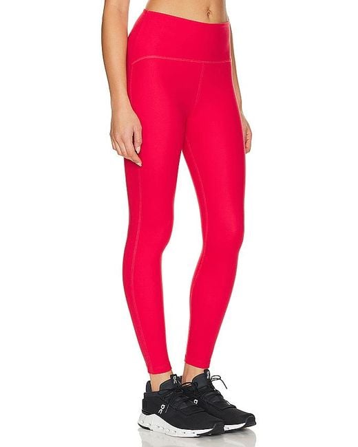 Beyond Yoga Red Powerbeyond Strive High Waisted Midi Legging