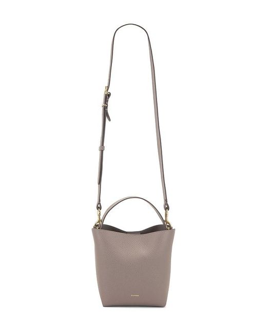 Cuyana White Linea Mini Bucket Bag