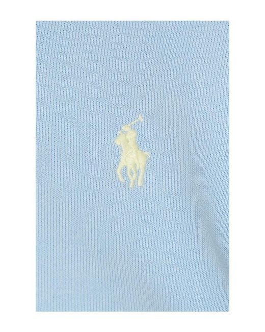 Polo Ralph Lauren Blue Island Fleece Polo Sweatshirt