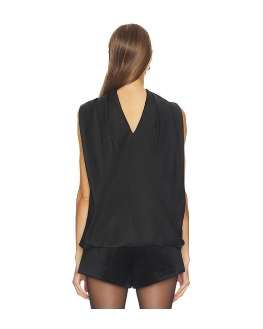 Jonathan Simkhai Black Scarlett Cape Top