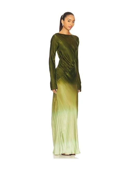 SWF Green Fluid Drape Maxi Dress
