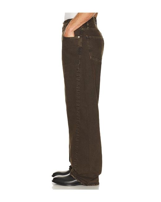 sunflower Brown Wide Twist Denim Pants for men