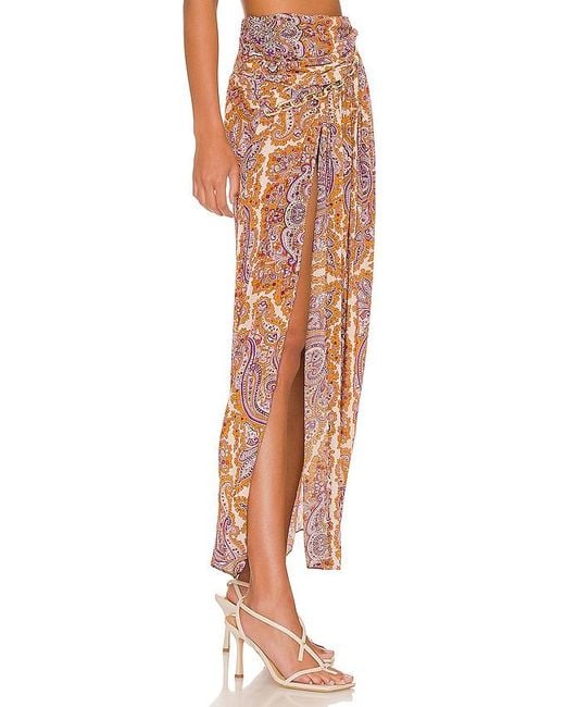 L'academie Purple Wildler Midi Skirt