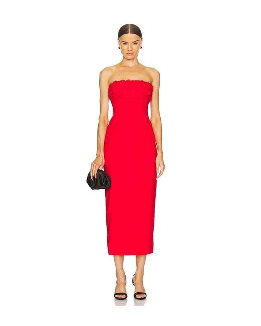 Runaway the Label Red Lottie Midi Dress