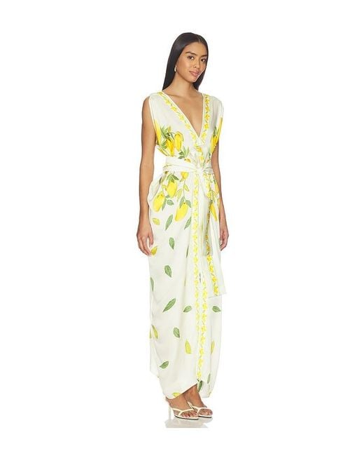 VERANDAH Metallic Dripping Alphonso Silk Dress