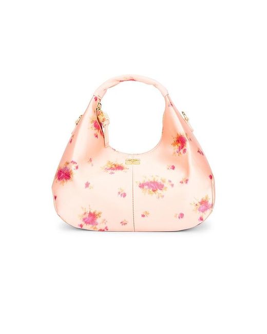 Ganni Pink Hobo Mini Printed Satin Bag
