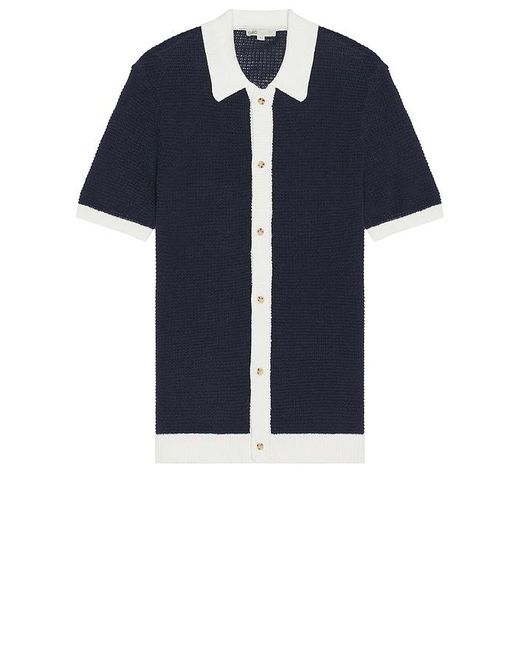 Onia Blue Short Sleeve Button Up Shirt for men