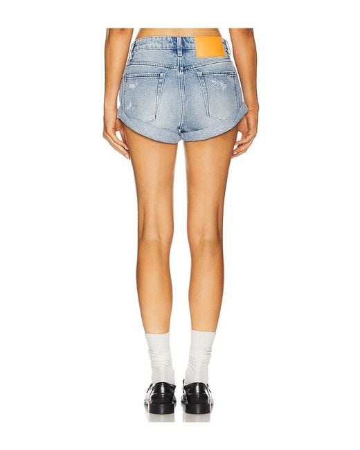 One Teaspoon Blue Messed Up Bandits Low Waist Denim Short