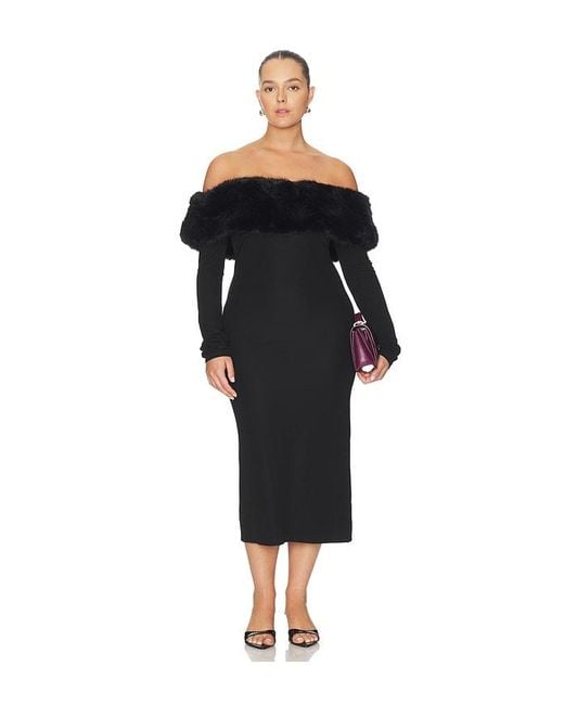 L'academie Black Nara Midi Dress