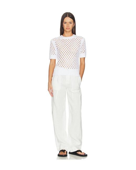 Vince White Honeycomb Boxy Tee