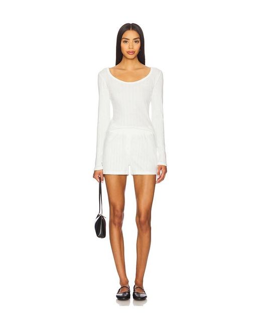 VIR VITA White Pointelle Short