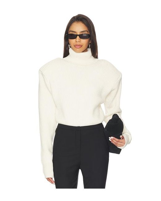 Ronny Kobo White Camilla Knit Top