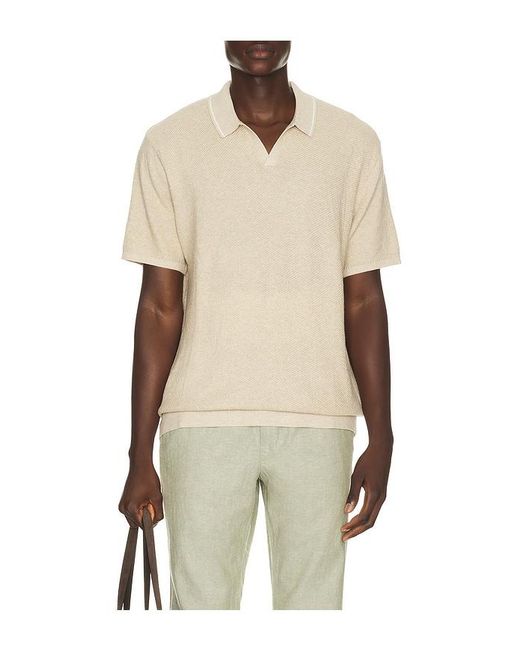 Marine Layer Natural Greyson Knitted Polo for men