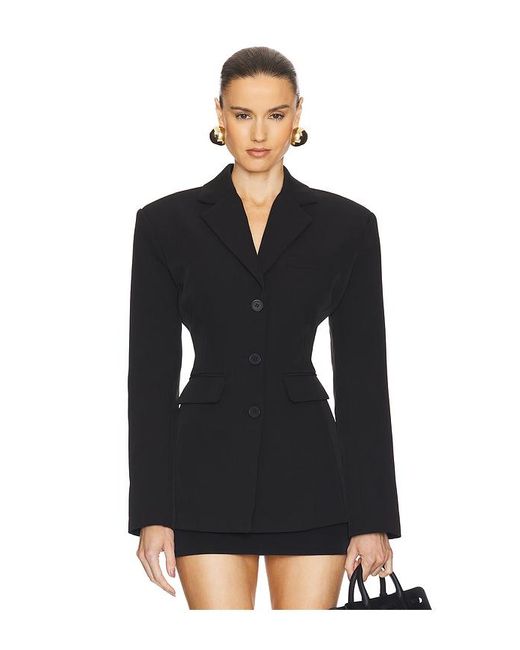 Helsa Black Recycled Twill Curve Jacket