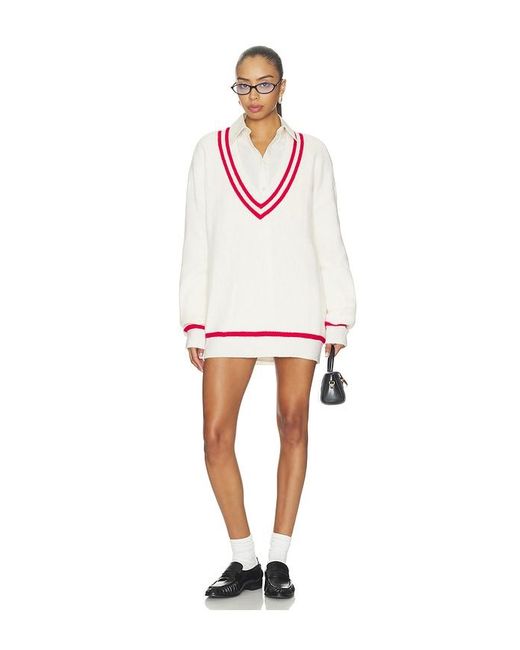 ALL THE WAYS White Varley Varsity Sweater