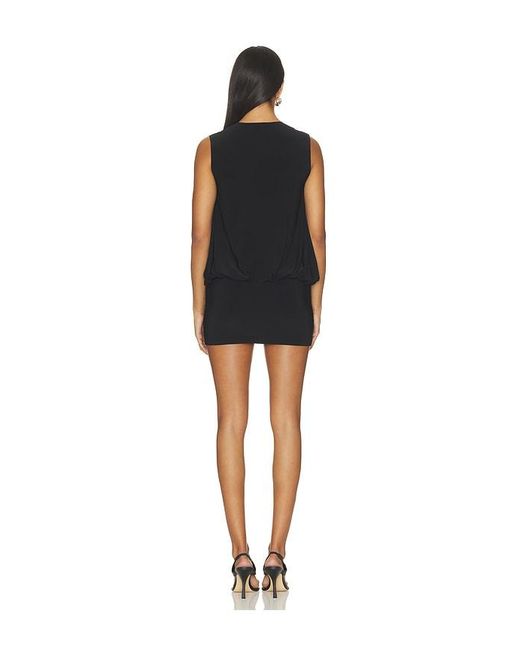 Norma Kamali Black Babydoll Mini Dress