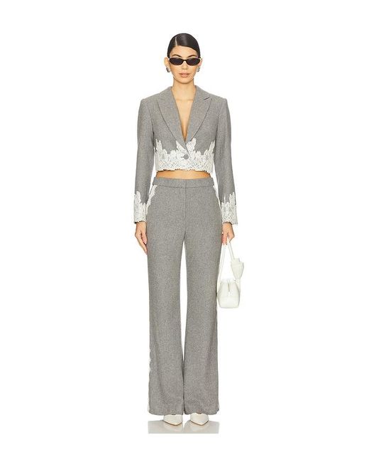 LoveShackFancy Gray Oriaith Pant