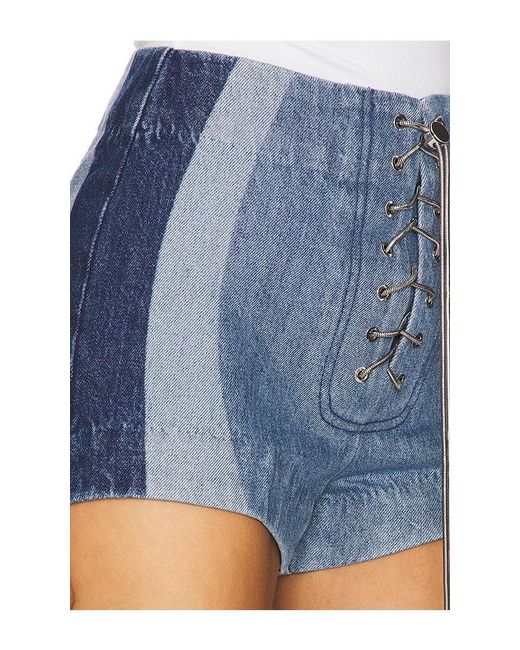 retroféte Blue Aleyna Denim Short