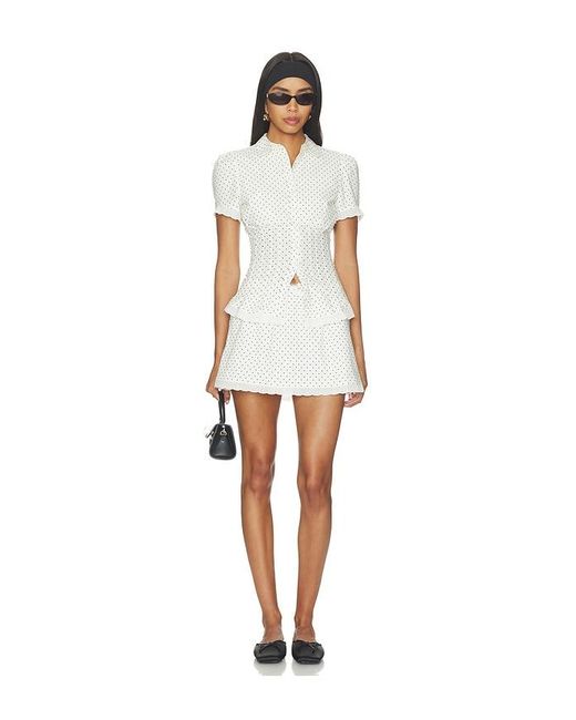WeWoreWhat White Cinched Button Up Top