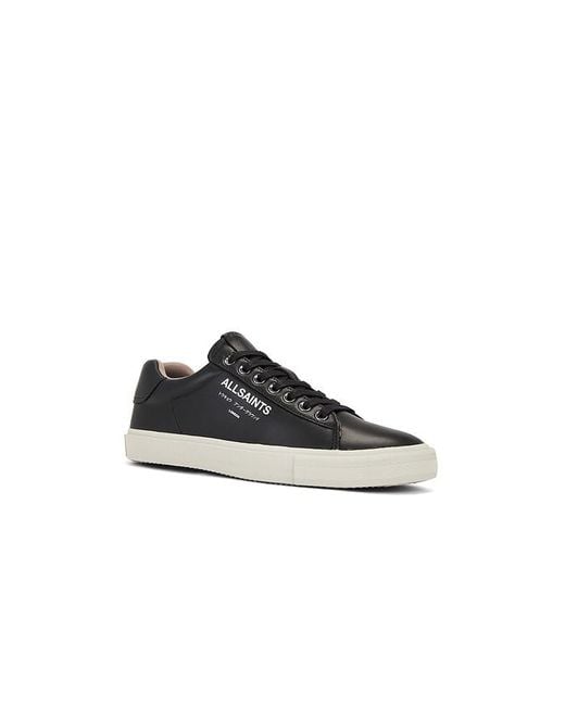 AllSaints Black Underground Leather Low Top for men