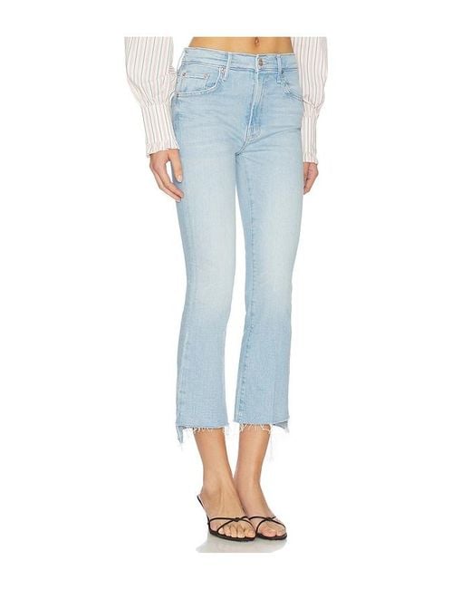 Mother Blue The Insider Crop Step Fray Jeans
