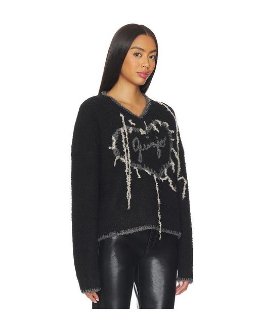 GUIZIO Black Heart Sweater