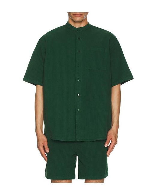American Vintage Green Rygybay Button Down Shirt for men