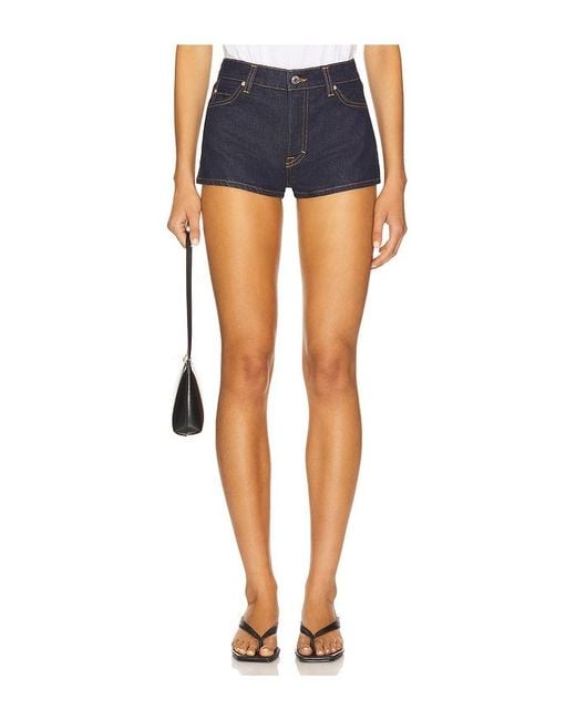 GRLFRND Blue Florence Low Rise Mini Short