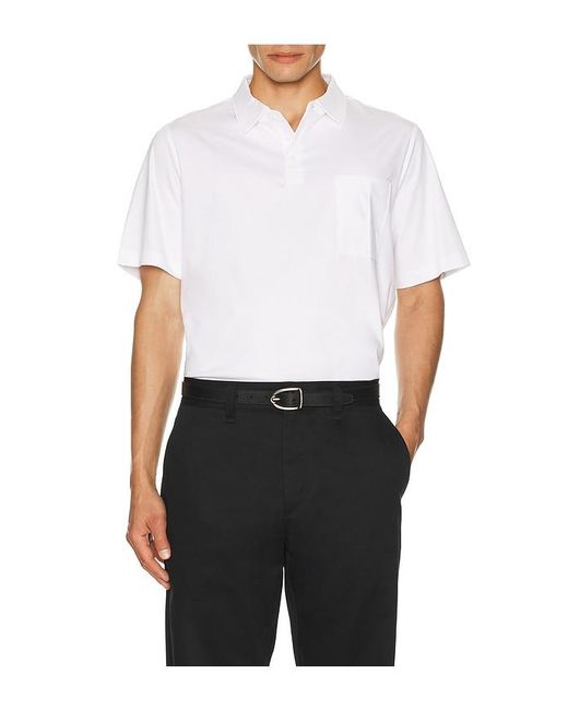Cuts White Interlock Polo for men