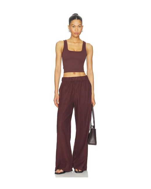 Beyond Yoga Red Seamless Cropped Tank Top