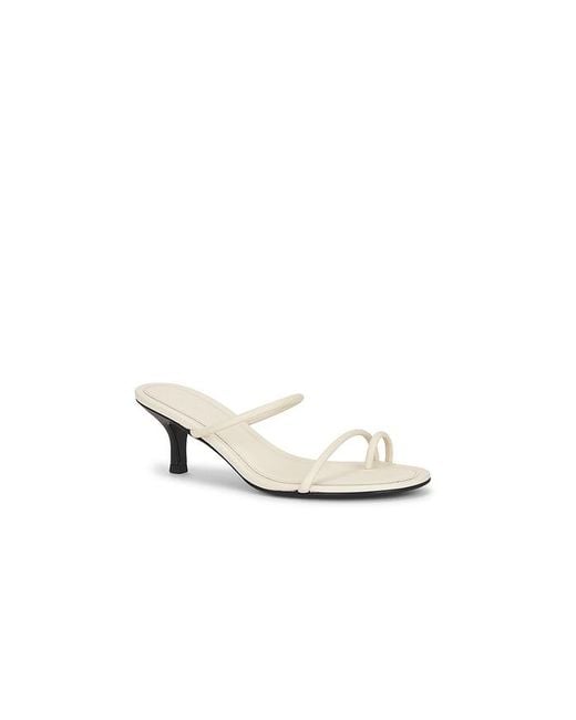 St. Agni White Minimal Strap Heel
