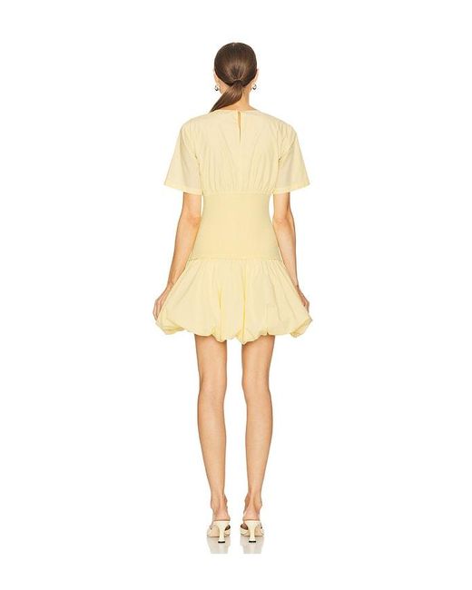 Jonathan Simkhai Natural Libbie Short Sleeve Mini Dress