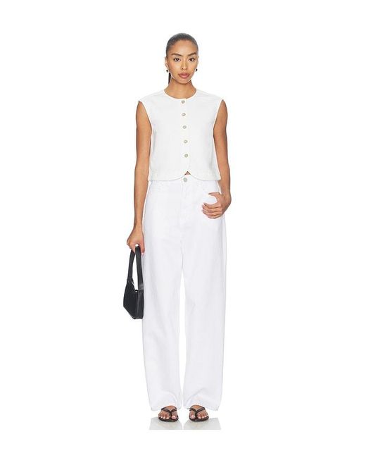 Closed White Denim Vest Top