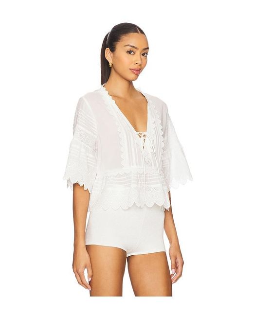 LoveShackFancy White Lucce Top