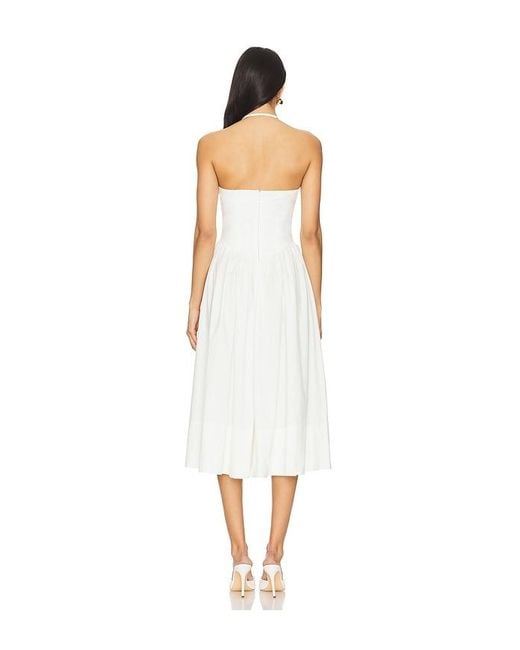 Camila Coelho White Paz Midi Dress
