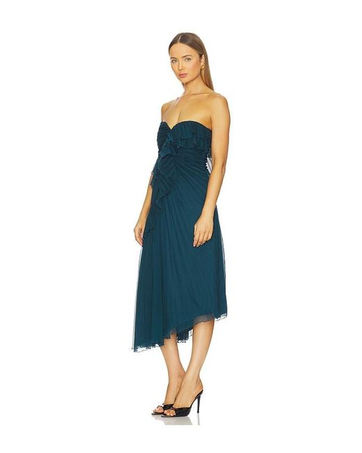AMUR Blue Caitlyn Midi Dress