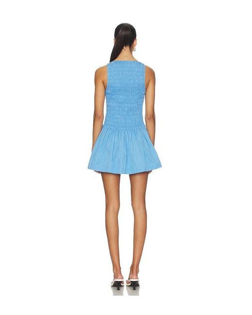 Faithfull The Brand Blue Maria Mini Dress