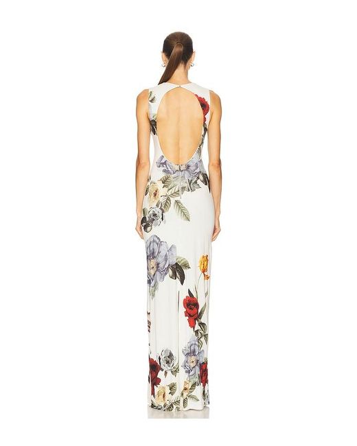 Alice + Olivia White Delora Maxi Dress