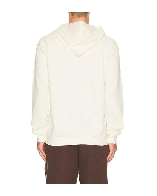 Barefoot Dreams White Waffle Thermal Hoodie for men