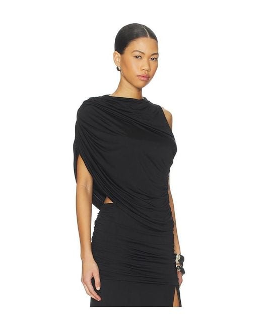 Amanda Uprichard Black Leo Top