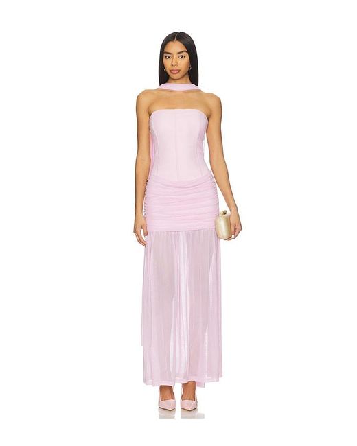 Runaway the Label White Lillie Corset Maxi Dress