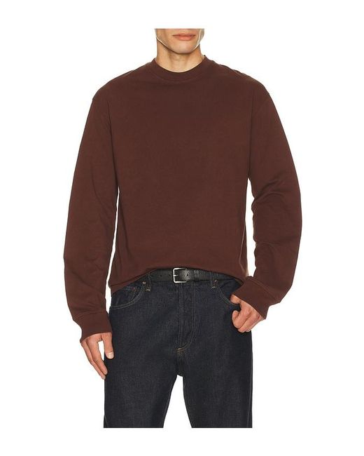Agolde Brown Long Sleeve Asha Tee for men