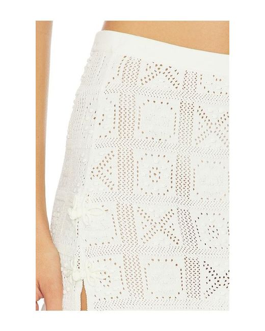 Stone Cold Fox White X Revolve Adari Pointelle Mini Skirt