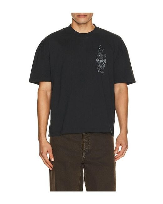 AllSaints Black Ignis Short Sleeve Tee for men