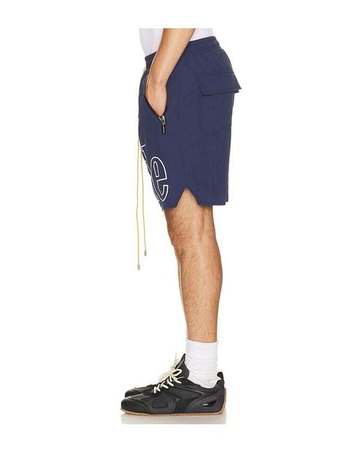 Rhude Blue Logo Shorts for men