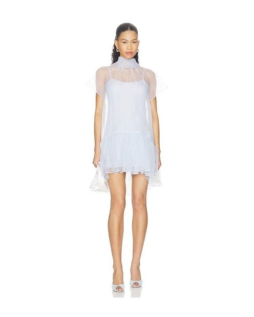 Jonathan Simkhai White Beaux Tiered Mini Dress