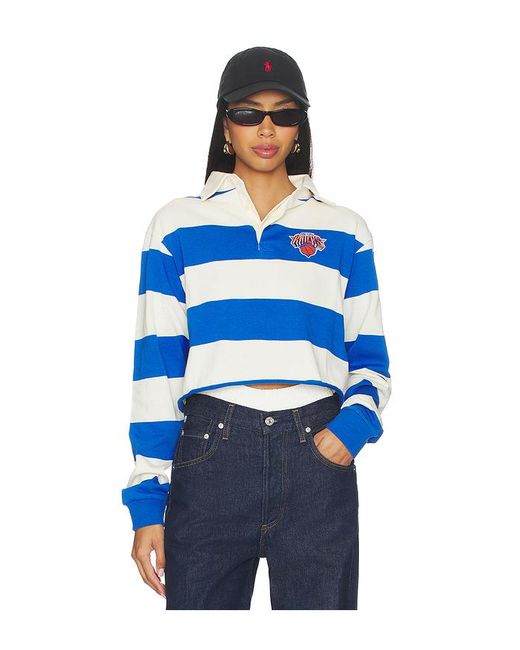 Hype and Vice Blue New York Knicks Rugby Polo Top