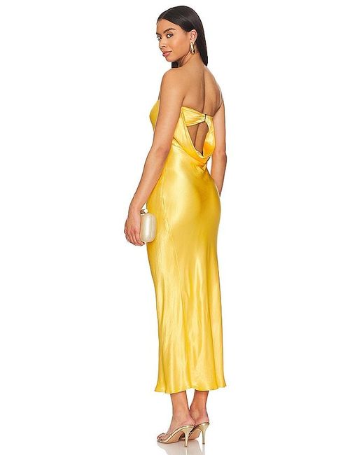Bec & Bridge Yellow Bec + Bridge Moon Dance Strapless Dress